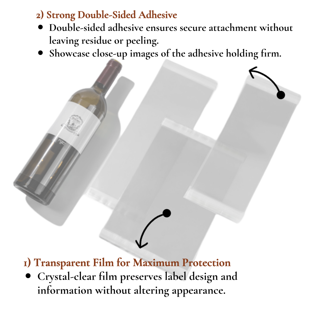 Premium Wine Label Protector Film (10 pcs, 1.0mm)