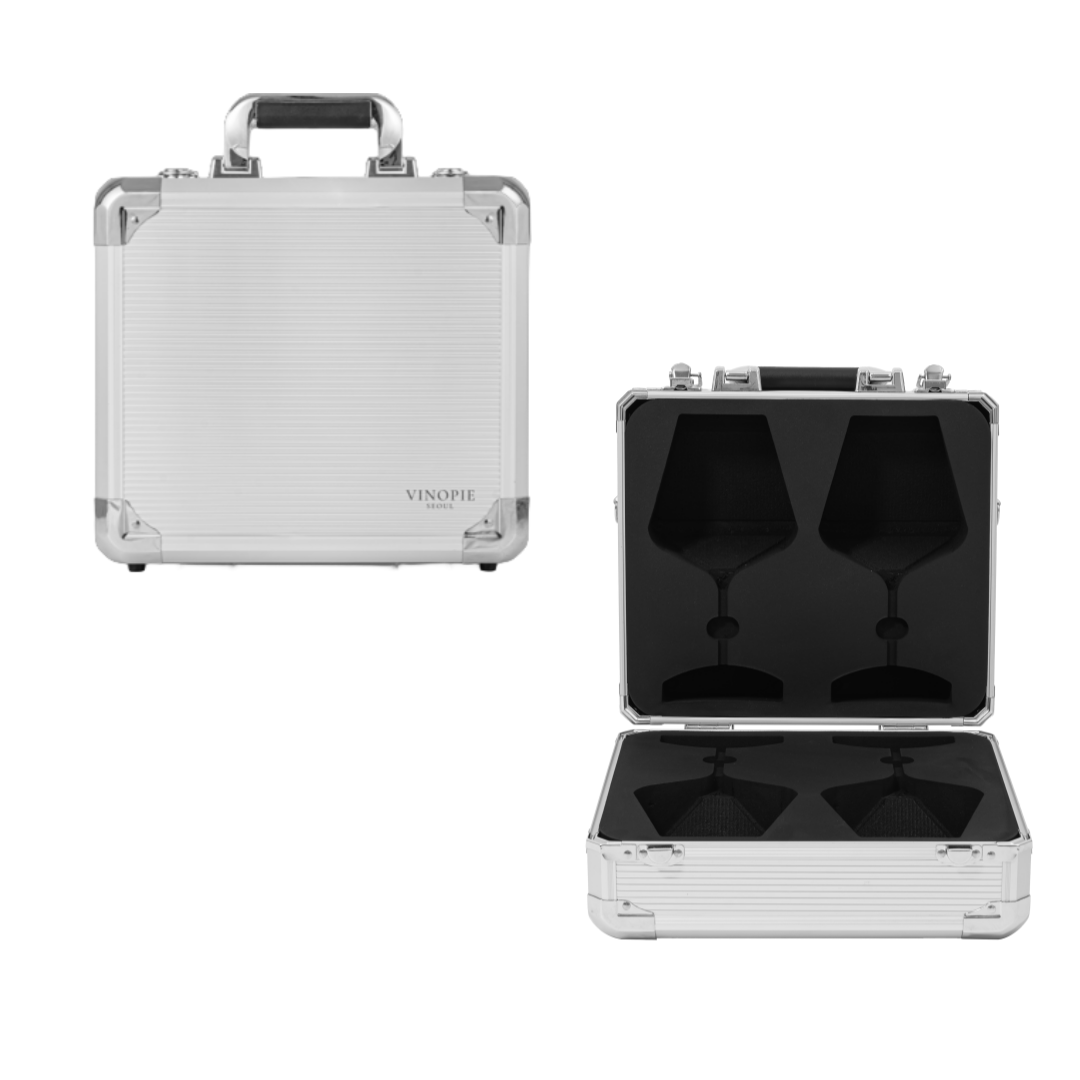 [Zalto, Spiegelau] Aluminum 2pcs Wine Glass Case