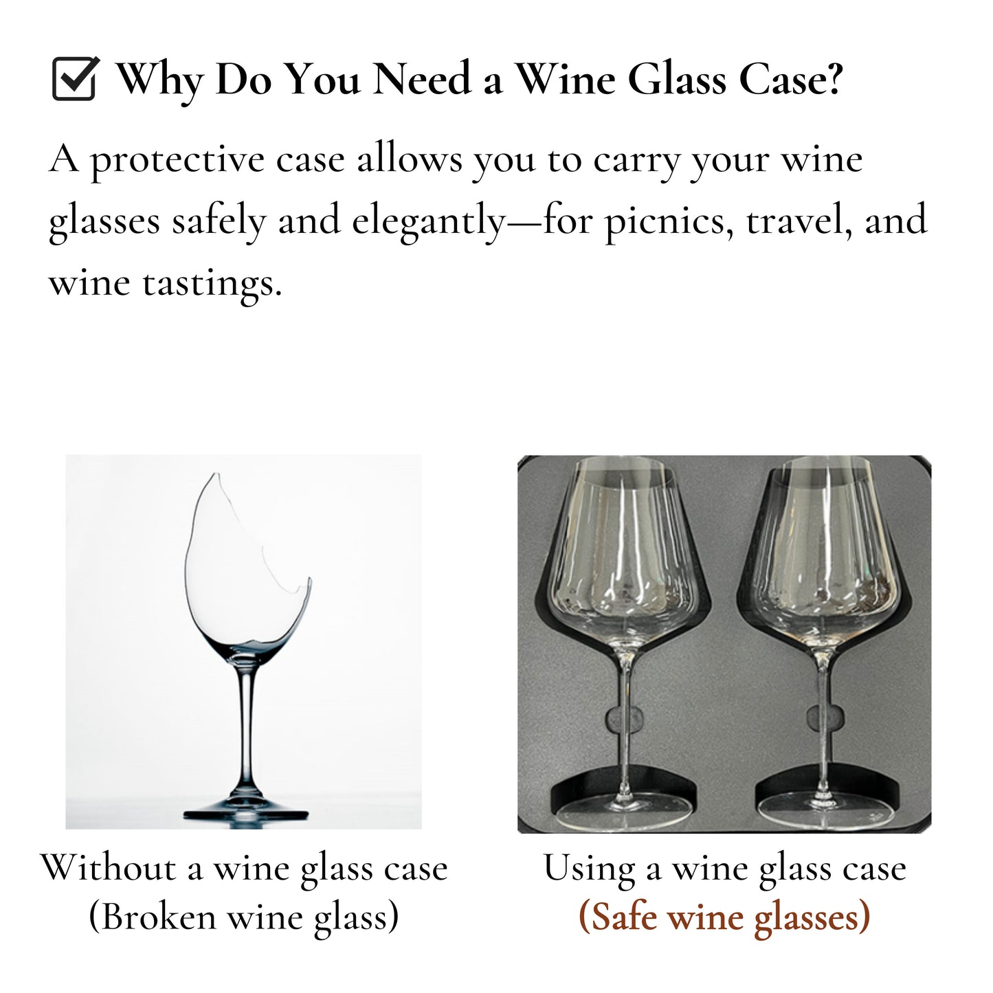 [Kimura] Aluminum Mini 2pcs Wine Glass Case