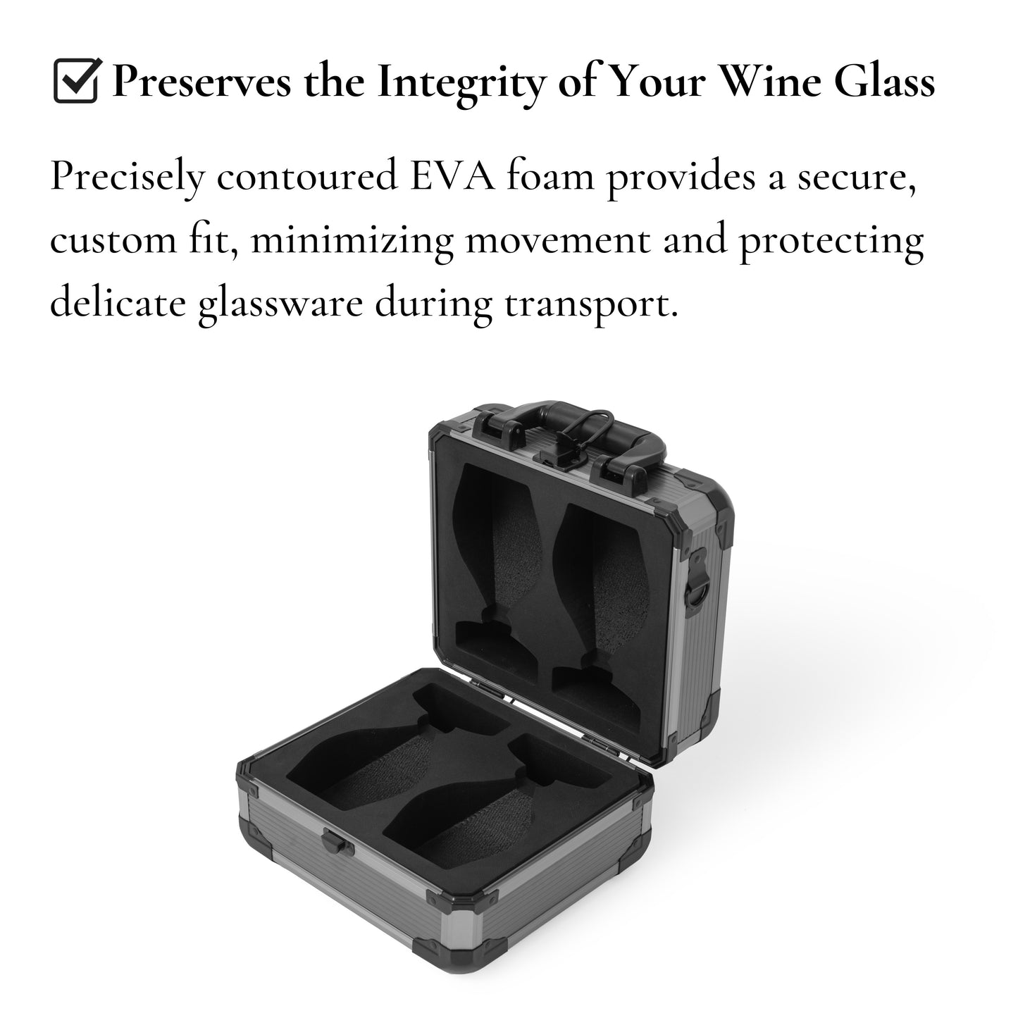 [Kimura] Aluminum Mini 2pcs Wine Glass Case
