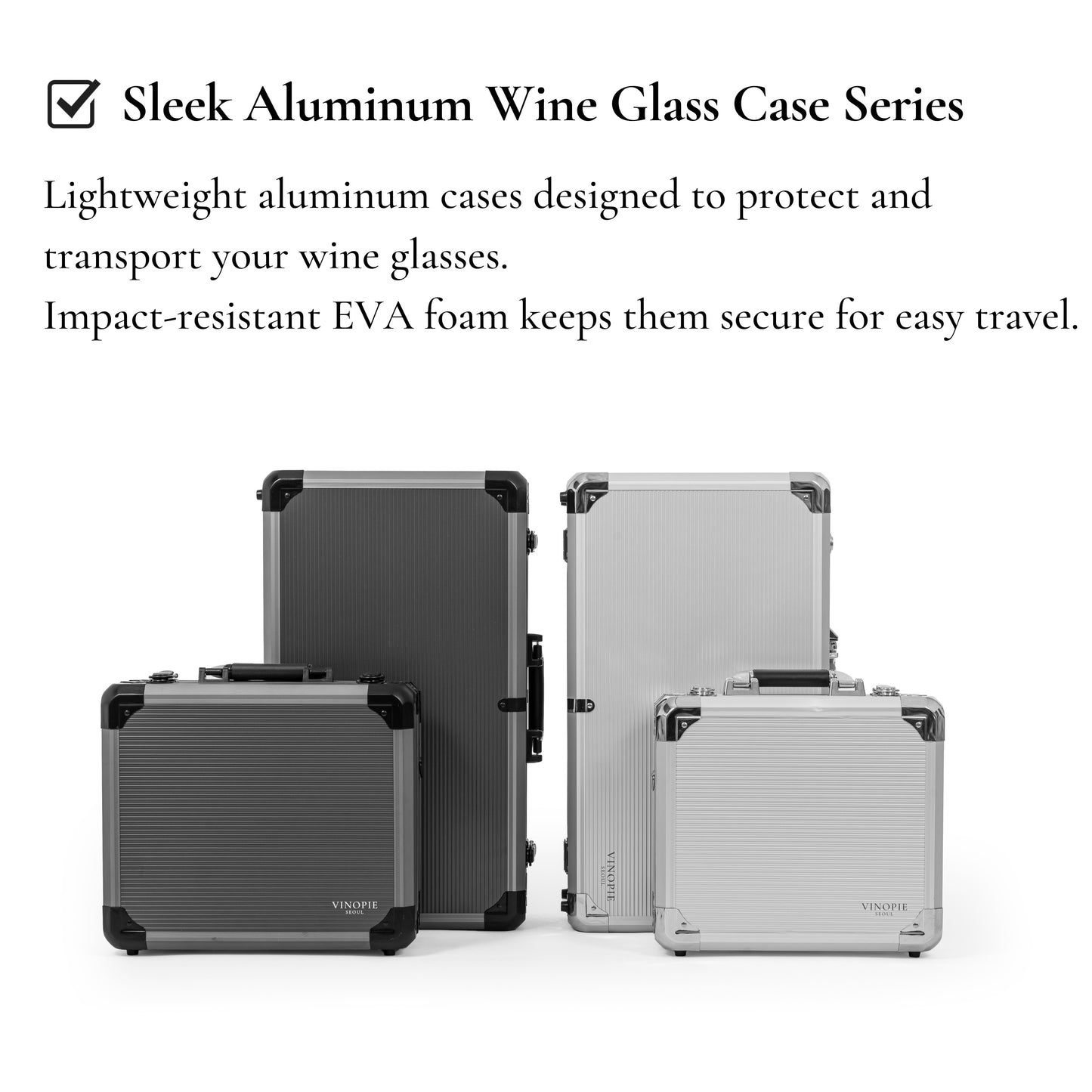 [Kimura] Aluminum Mini 2pcs Wine Glass Case