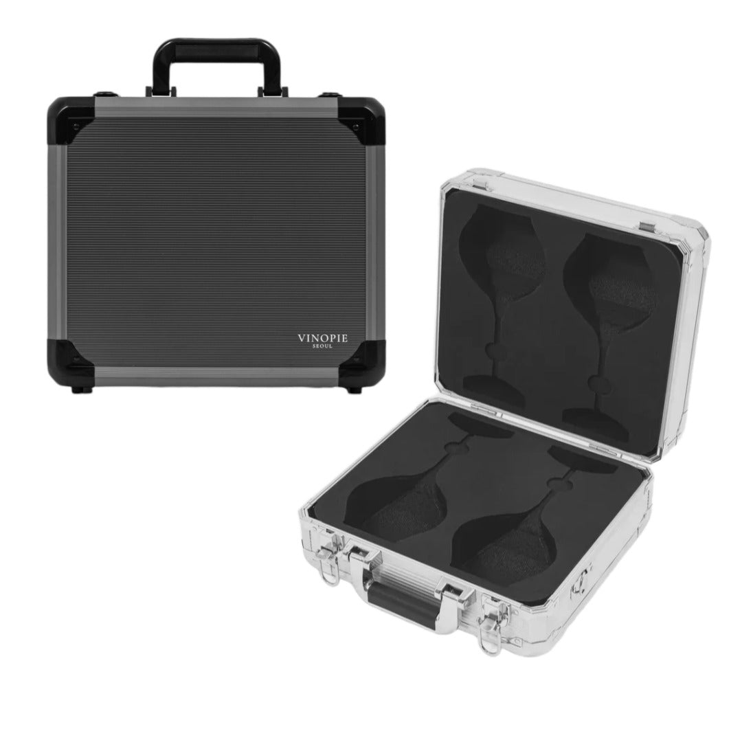 [Zafferano] Aluminum 2pcs Wine Glass Case