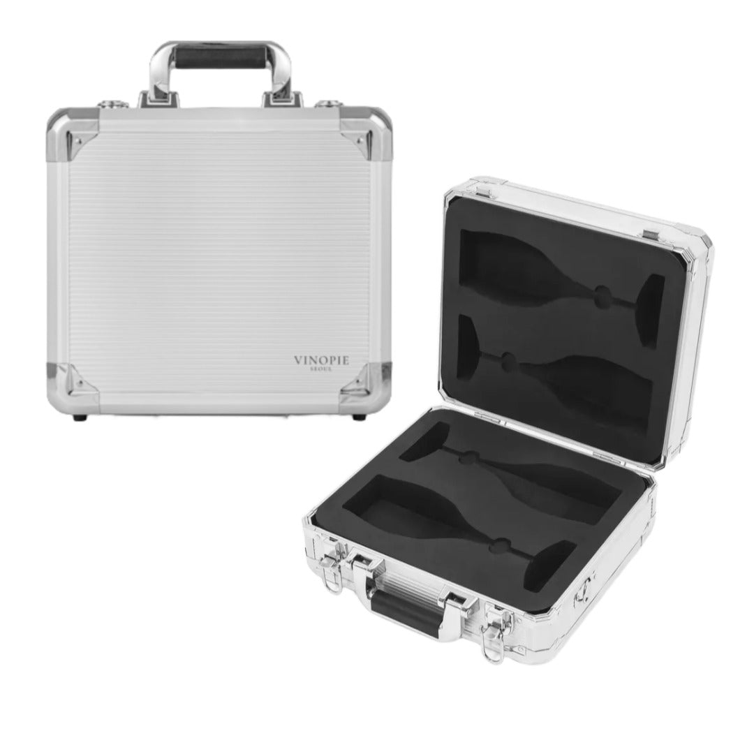[Zafferano] Aluminum 2pcs Wine Glass Case