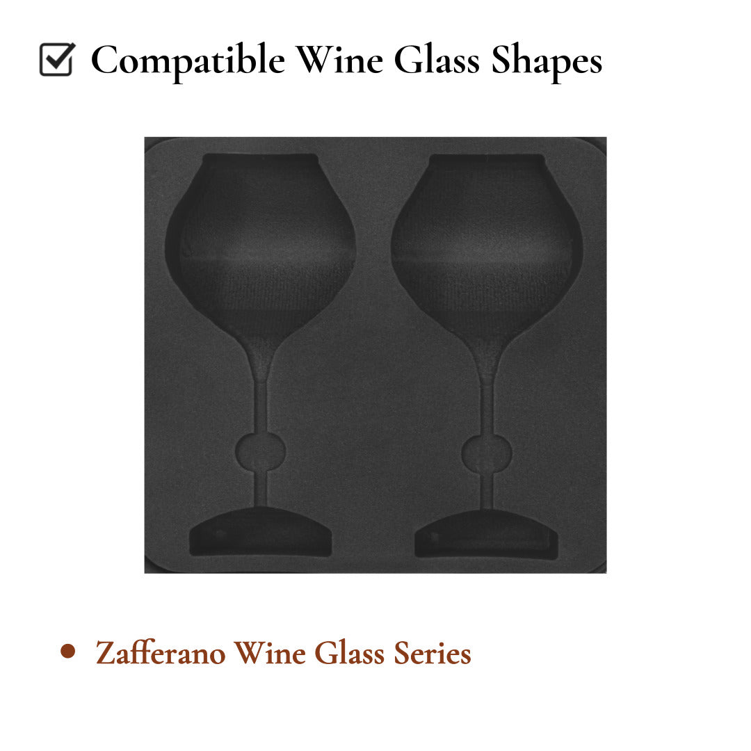 [Zafferano] Aluminum 2pcs Wine Glass Case