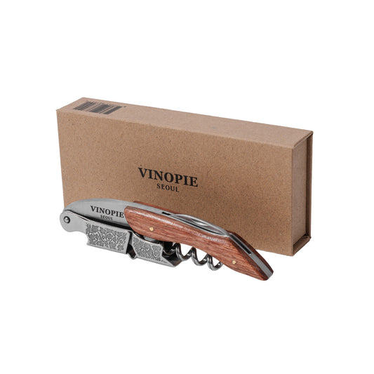 Grape Stem Sommelier Knife  – Stainless Steel Corkscrew & Foil Cutter
