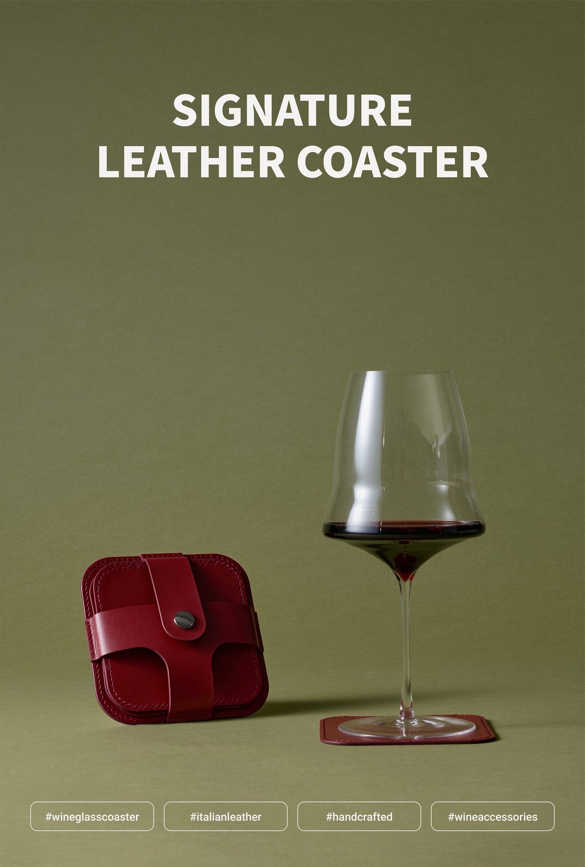Signature Leather Coaster