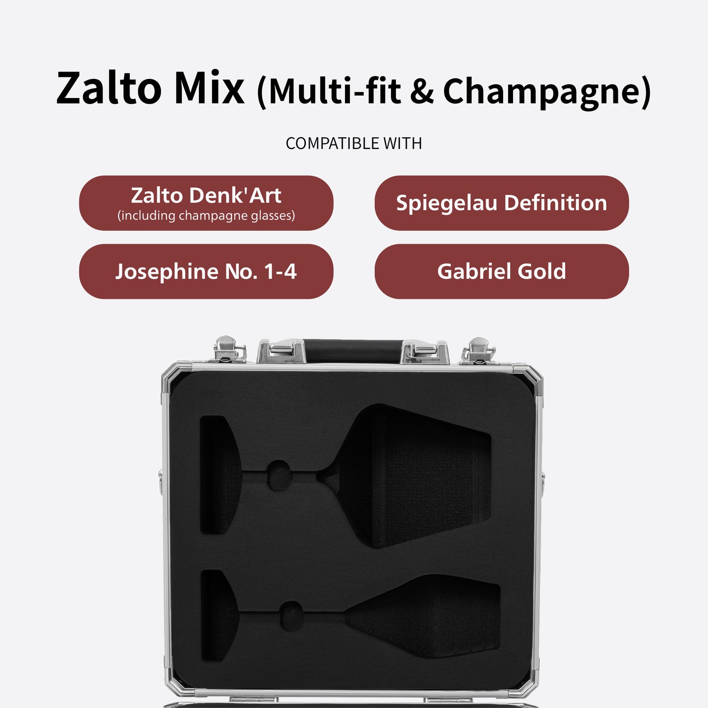[Zalto] Aluminum 2pcs Wine Glass Case