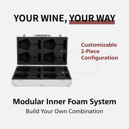 [Custom Inserts] Aluminum Hardshell 4pcs (2+2pcs) Case