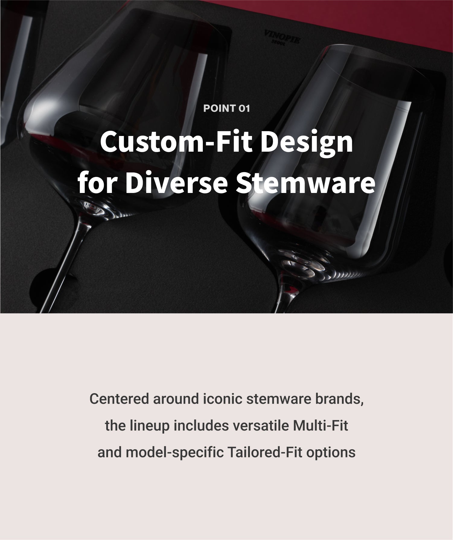 Wine Glass Case 2PCS Foam Inserts