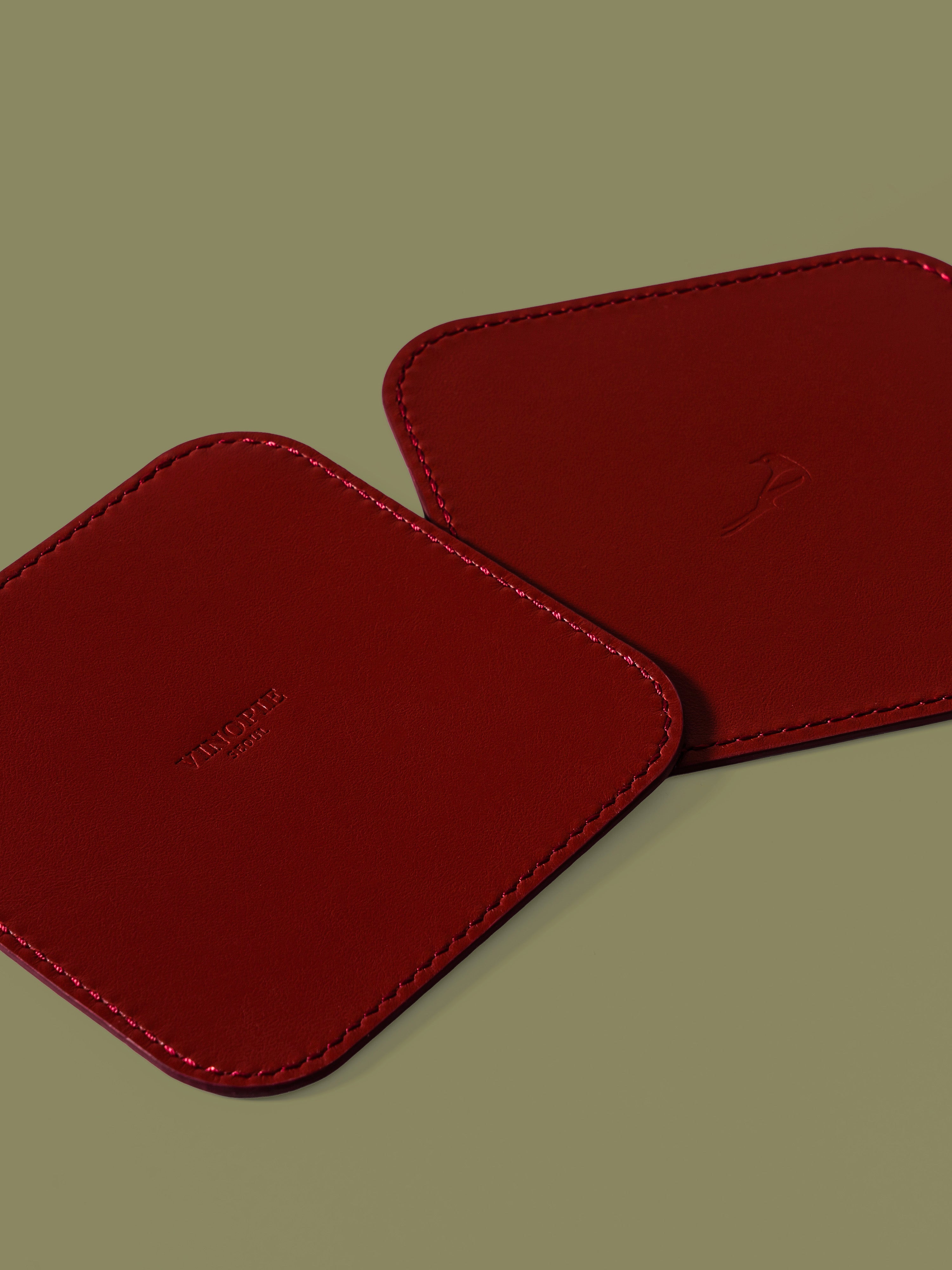 Signature Leather Coaster