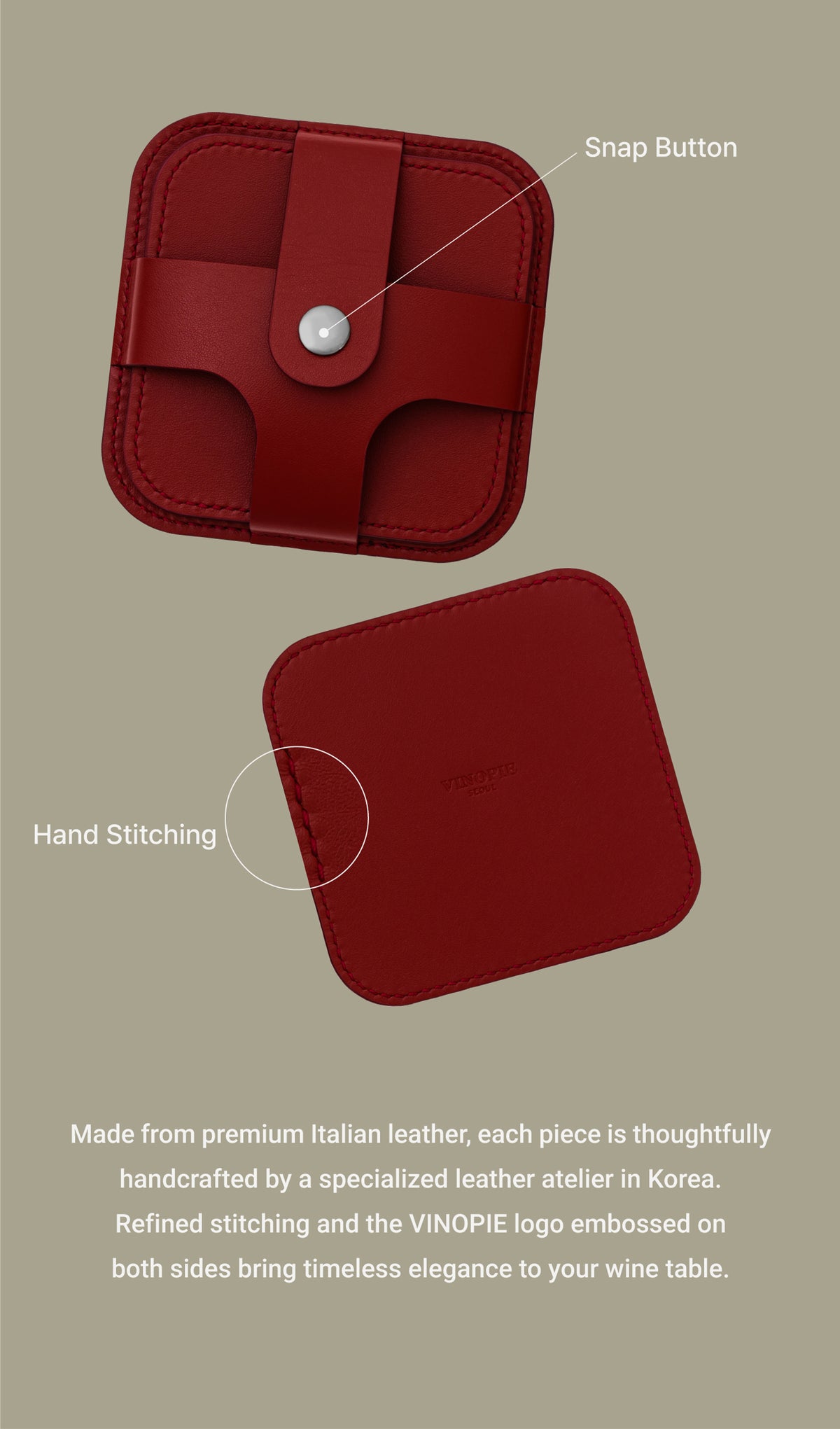 Signature Leather Coaster