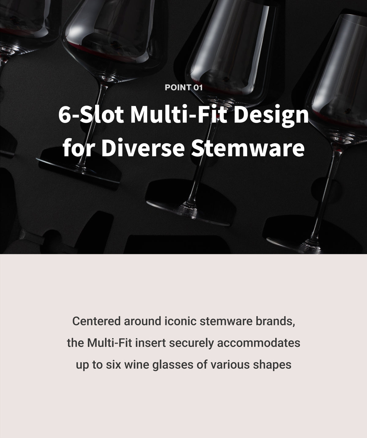 Wine Glass Case 6PCS Foam Inserts