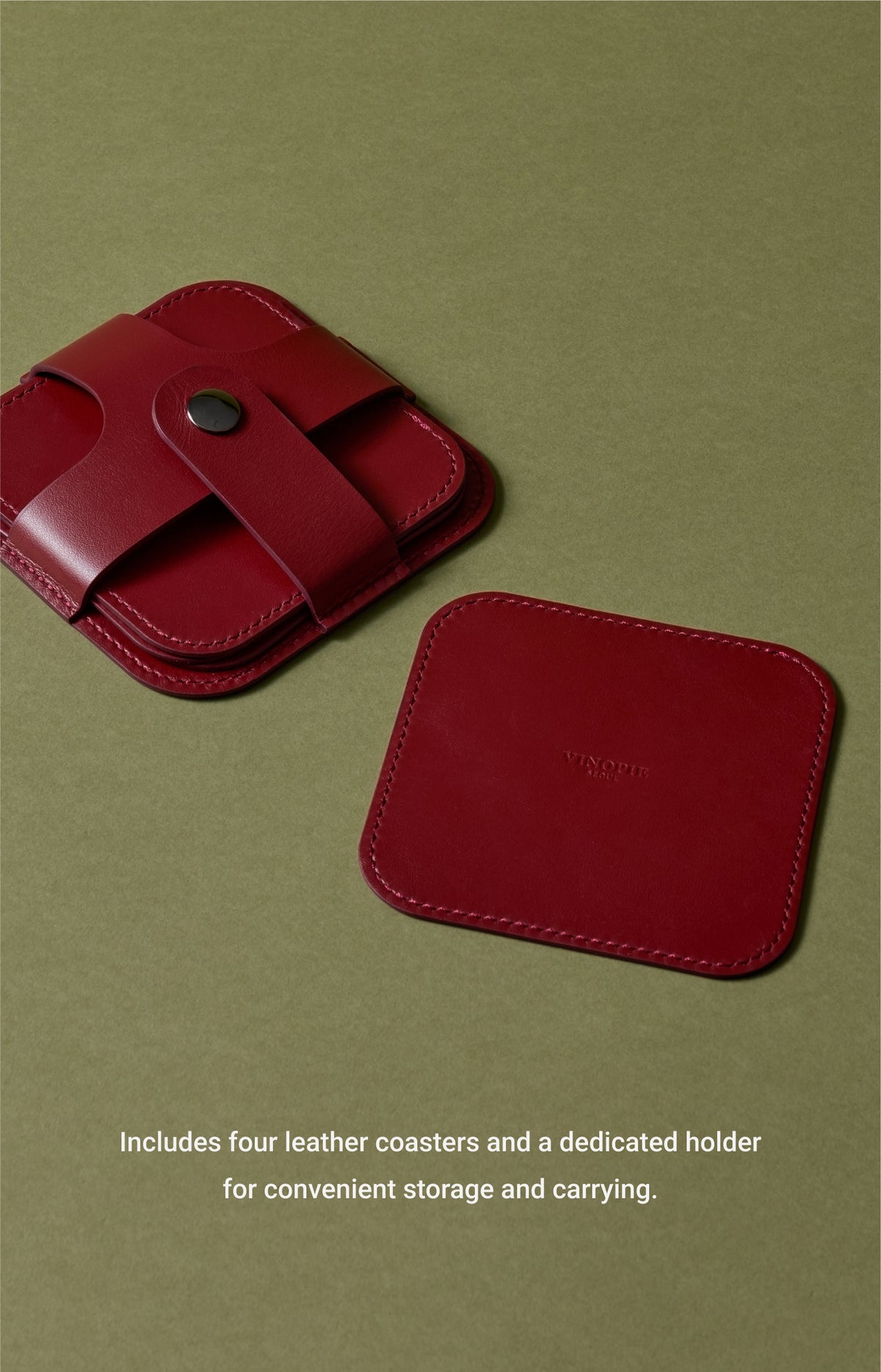 Signature Leather Coaster