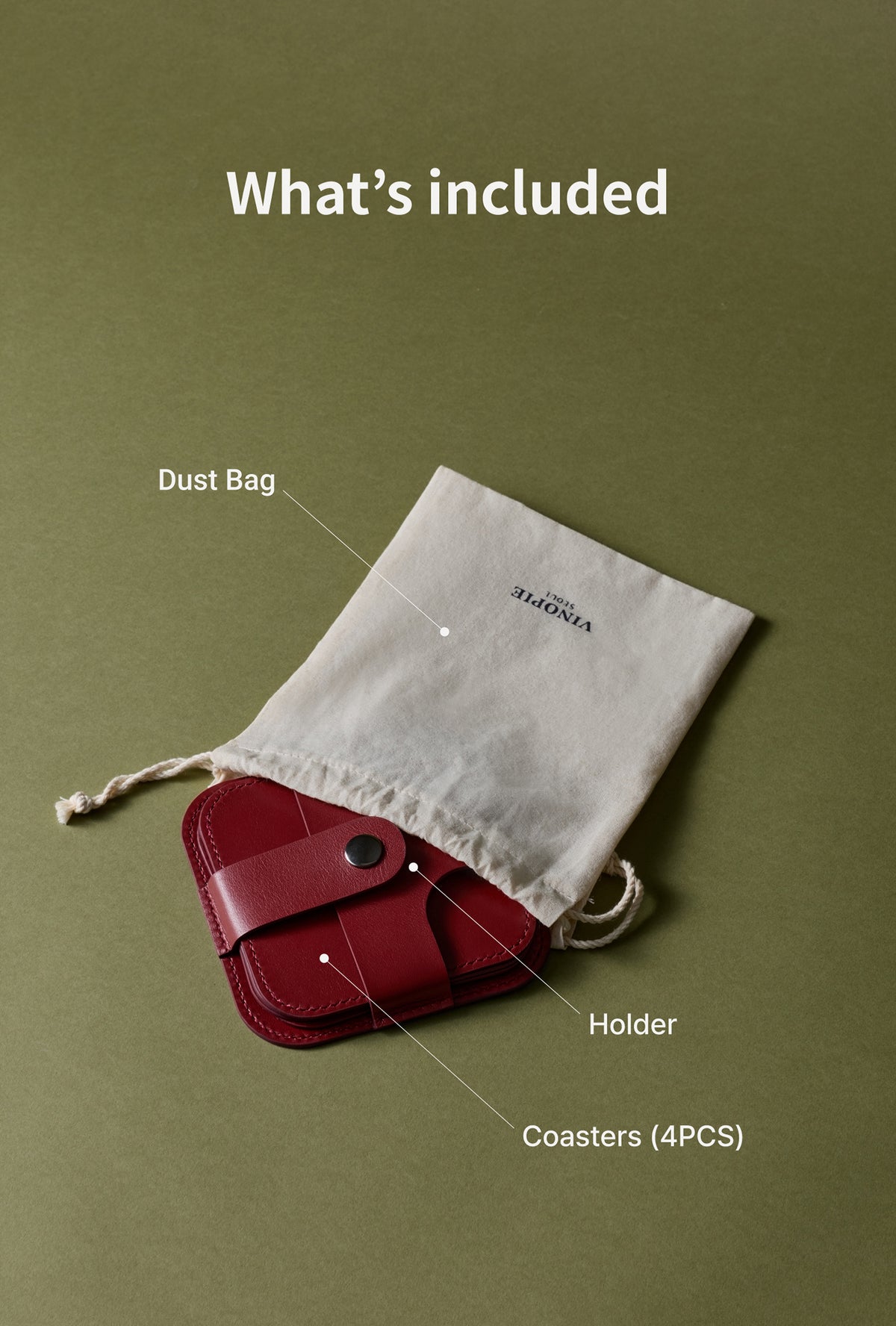 Signature Leather Coaster