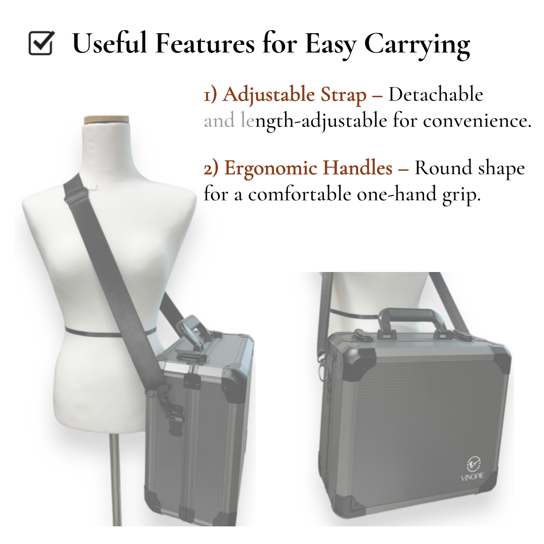 [Zafferano] Aluminum 2pcs Wine Glass Case