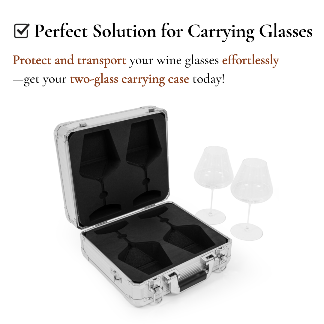 [Zafferano] Aluminum 2pcs Wine Glass Case